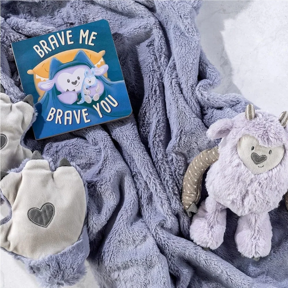 Demdaco Brave Box Kids Mittens - Blue and Gray.